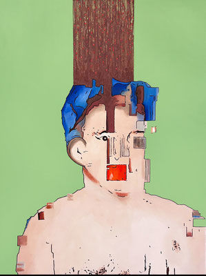 "absence 97 (Selfie)"      Öl/Leinwand             80 cm x 60 cm    2024