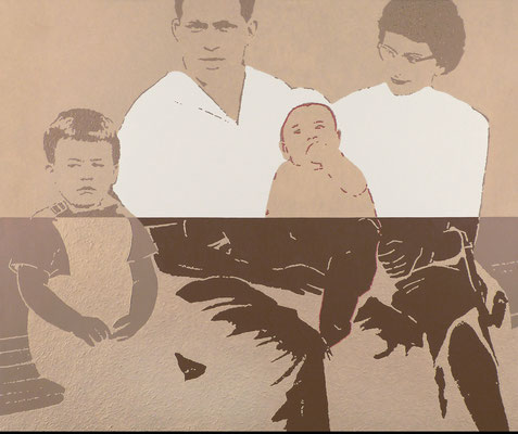 "absence 18 (Familie)"  Öl auf Baumwolle  100 cm x 120 cm  2012/18