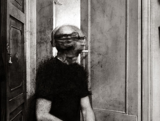 "Neurosis". (Fragmento / Detail). Grafito sobre tabla / Graphite on board. 2019. 110 x 146 cm. FIGURATIVAS 2019. Colección del MEAM (Museo Europeo de Arte Moderno).