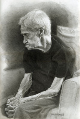 "Eugenia". Grafito sobre papel / Graphite on paper. 2015. 43x28,7cm. Colección del autor.