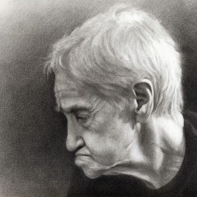 "Eugenia" (fragmento / detail). Grafito sobre papel / Graphite on paper. 2015. 43x28,7cm. Colección del autor.