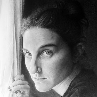 "Alba junto a la ventana / Alba at the window" (fragmento / detail). Grafito sobre papel / Graphite on paper. 2013. 100x70 cm.