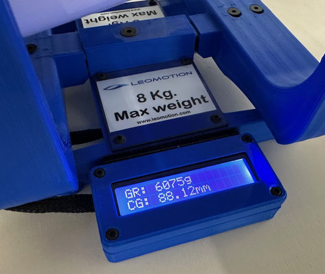 Fertiges Modell A "Gesamtgewicht (6S-Lipo, 4'500mAh) sowie CG-/Schwerpunkt"