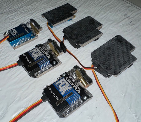 Tragflächen, Servos und Rahmen mit Anlenkung für Einbau "Vorbereitet"
