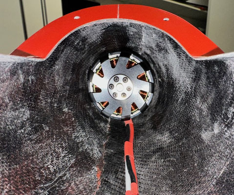 Rumpf, Gfk-Motorspant, 42/4mm und Antrieb "Montiert"