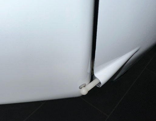 Rumpf, Detail Anlenkung Seitenruder "Montiert"