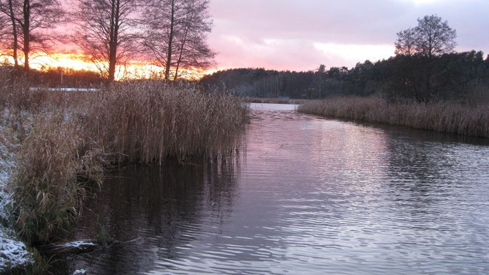 Templiner Kanal im Winter.