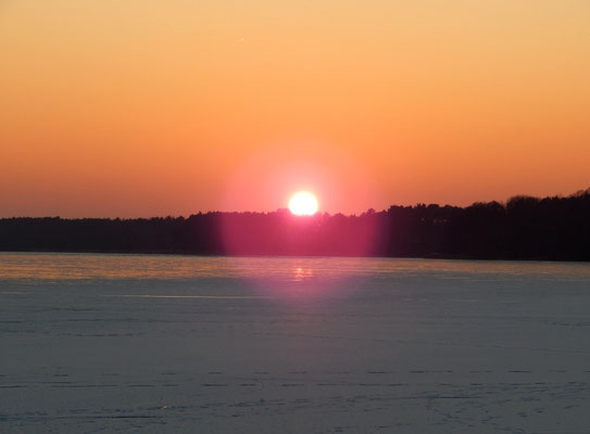 Sonnenuntergang am Röddelinsee.