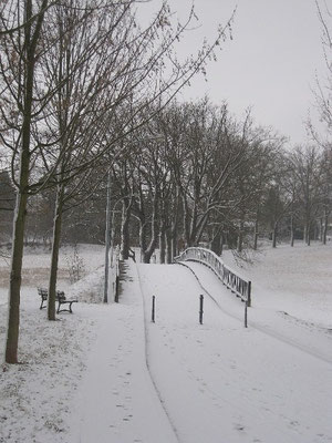 Ziegeleibrücke Winterlandschaft.