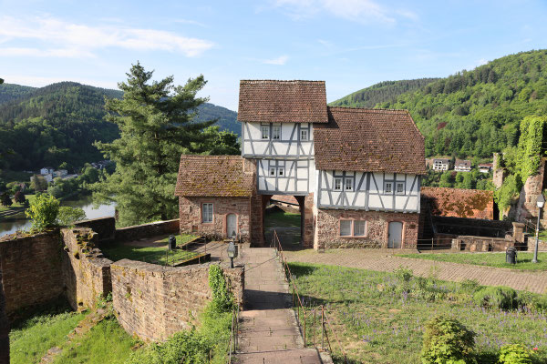Zugang zum Schloss Hirschhorn am Neckar