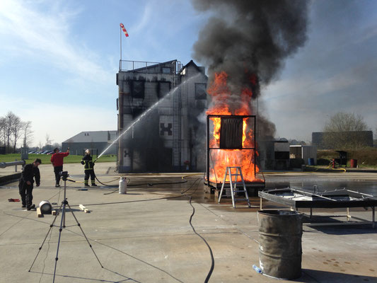 De vuurhaard in actie