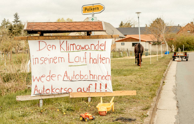 Protest gegen Korso A14-Befürworter am 24.04.2021, c Frauke Ahrend Photography