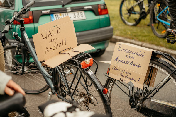 Protest gegen Korso A14-Befürworter am 24.04.2021, c Frauke Ahrend Photography