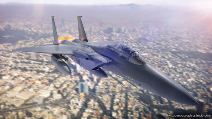 Avion de Combate F15 3D