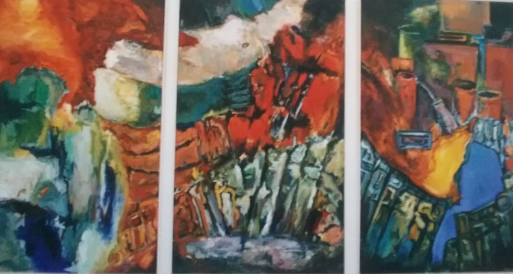 Journey - 1996- Öl auf Leinwand - je Tafel - 180x100cm