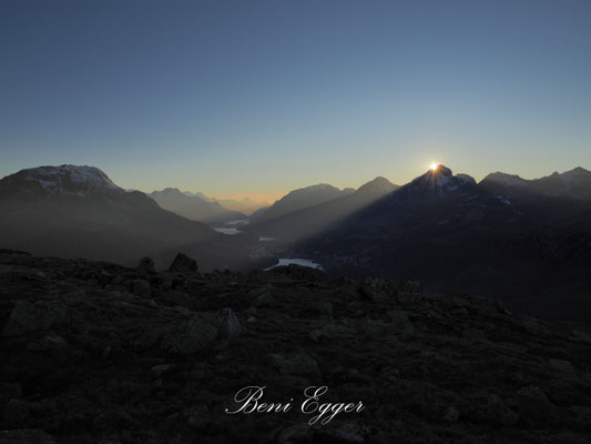 Sonnenuntergang über dem Piz Julier