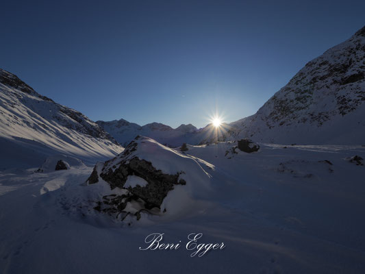 Sonnenaufgang über dem Piz Bernina