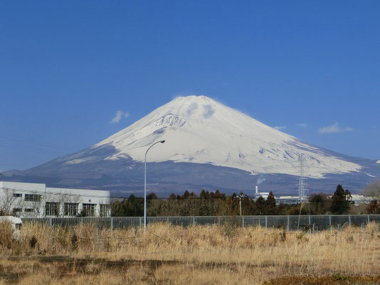 移動中のバスから見えた富士山（２日目）