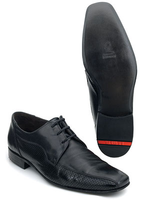 LLOYD-Schuh mit Gummiabsatz, geklebter 3/4tel Sohle und Sohlenfinish.