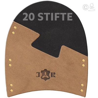 JR Top Lift Lederabsatzfleck mit Gummiintarsie mit 20 Messingstiften