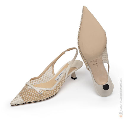 Jimmy Choo mit Gummisohle Velvet creme