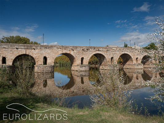 Roman bridge over Guadiana river in Mérida