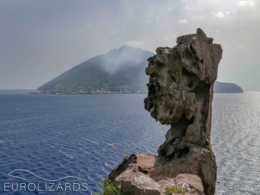 View to smoking Stromboli