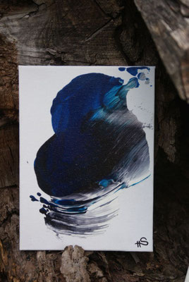 Länge: 18 cm / Breite: 13 cm (Acrylbasis/ Leinwand)