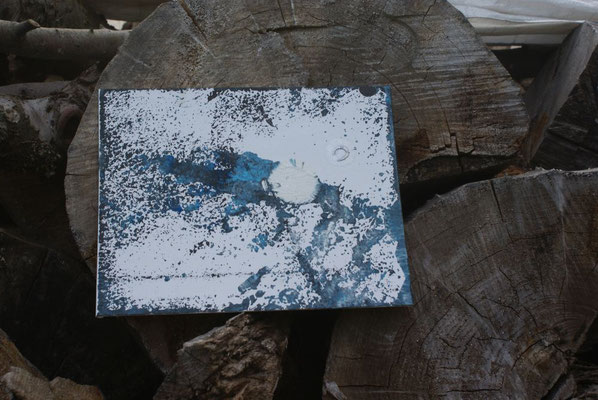 Länge: 24 cm / Breite: 30 cm (Acrylbasis/ Leinwand)