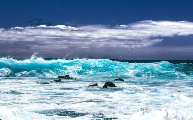 Bild: Wellenschauspiel, Oahu Ostküste