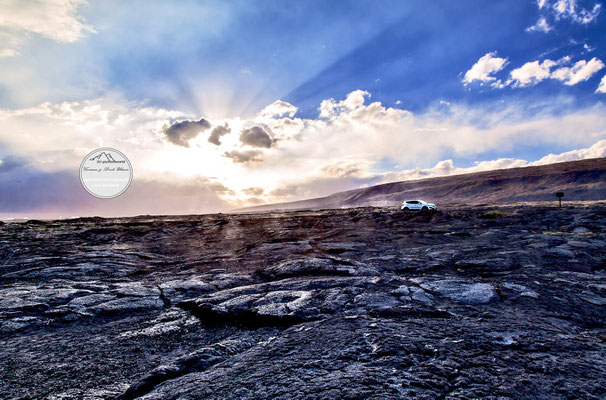 Bild: "Autowerbung?", Volcano Nationalpark, Hawaii