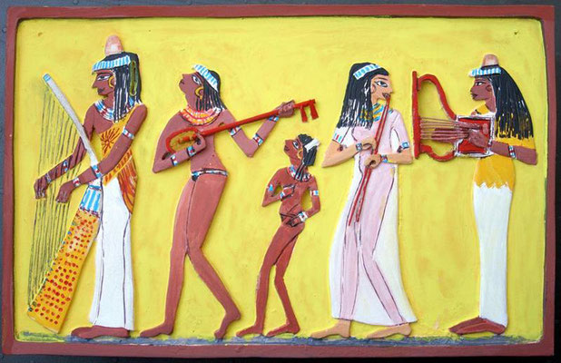  Female Musicians Upper Egypt hebes <br>女性音楽家　上エジプト テーベ