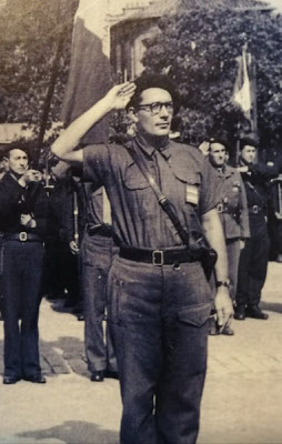 Georges GUNGOUIN lors du défilé après la Libération de Limoges 1944 (c) Droits réservés 