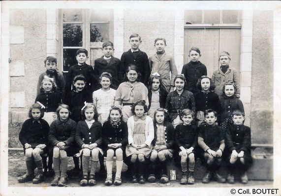 Photo de classe - Ecole de La Geneytouse - 1942 (c) Coll. BOUTET