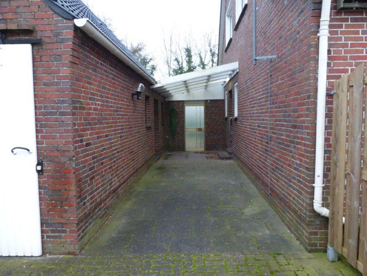 Eingang zur Ferienwohnung im Erdgeschoss