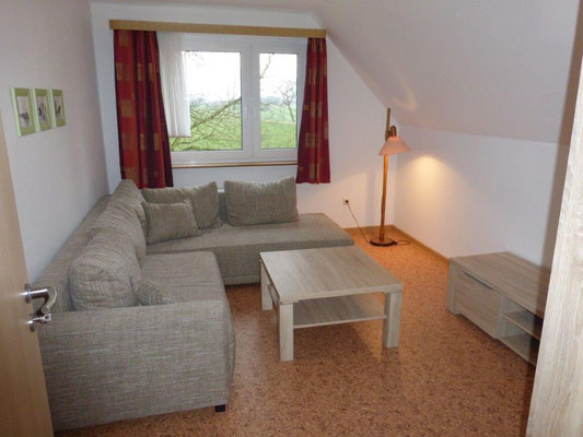 Gemütliches Wohnzimmer mit SAT-TV