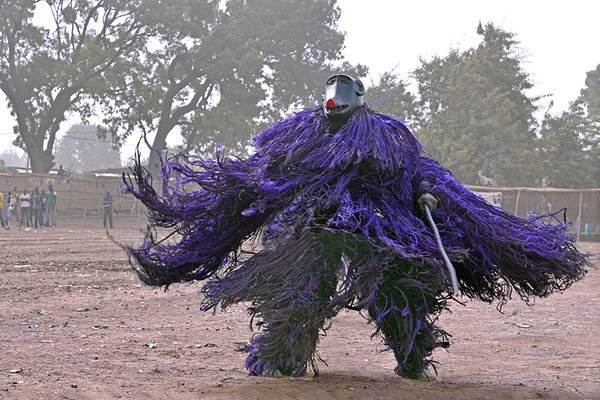 Masque fibres à tête de singe de Kouka (Burkina Faso)