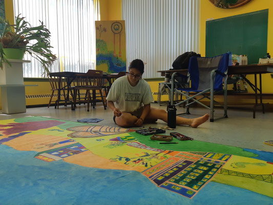 Peinture Javier et Juliana, atelier Tropico-Boréal.