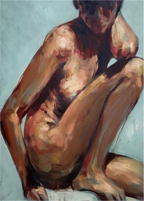 M, Öl auf Leinwand, 2019, 50 x 70 cm