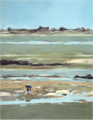 Reserva Natural do Estuário do Douro, Öl auf Leinwand, 2025, 70 x 90 cm