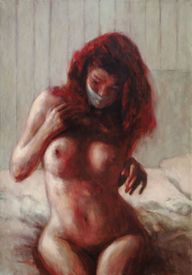 Erwartung, Öl auf Leinwand, 2020, 70 x 100 cm