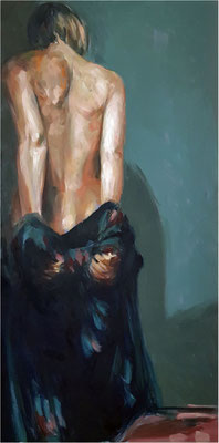 Erwartung, Öl auf Leinwand, 2020, 100 x 50 cm