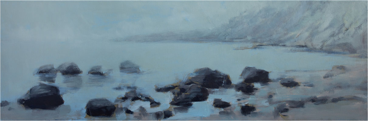 Rügennebel, Öl auf Leinwand, 2025, 90 x 30 cm