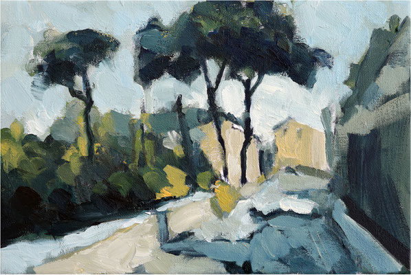 Studie San Gimignano, Öl auf Leinwand, 2024, 30 x 20 cm