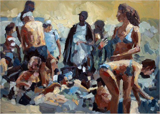 Strandstudie, Öl auf Leinwand, 2025, 70 x 50 cm