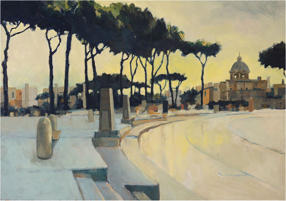 Fori Imperiali, Öl auf Leinwand, 2023, 100 x 70 cm