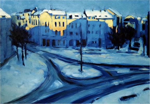 Sonnenaufgang, Öl auf Leinwand, 2018, 100 x 70 cm