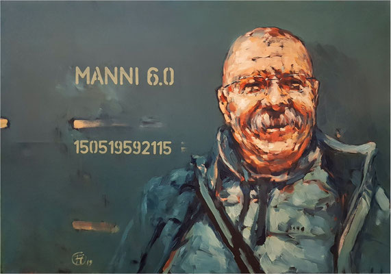 Manni 6.0, Öl auf Leinwand, 2019, 100 x 70 cm