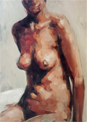 M, Öl auf Leinwand, 2019, 50 x 70 cm