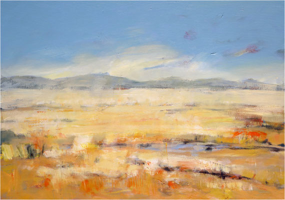 Hier war einst der See, Öl auf Leinwand, 2026, 70 x 50 cm